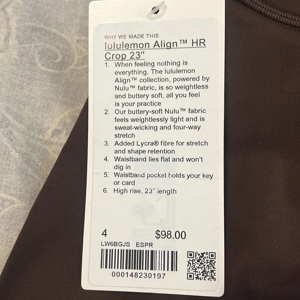 New lululemon Align HR Crop 23” - Picture 7 of 7